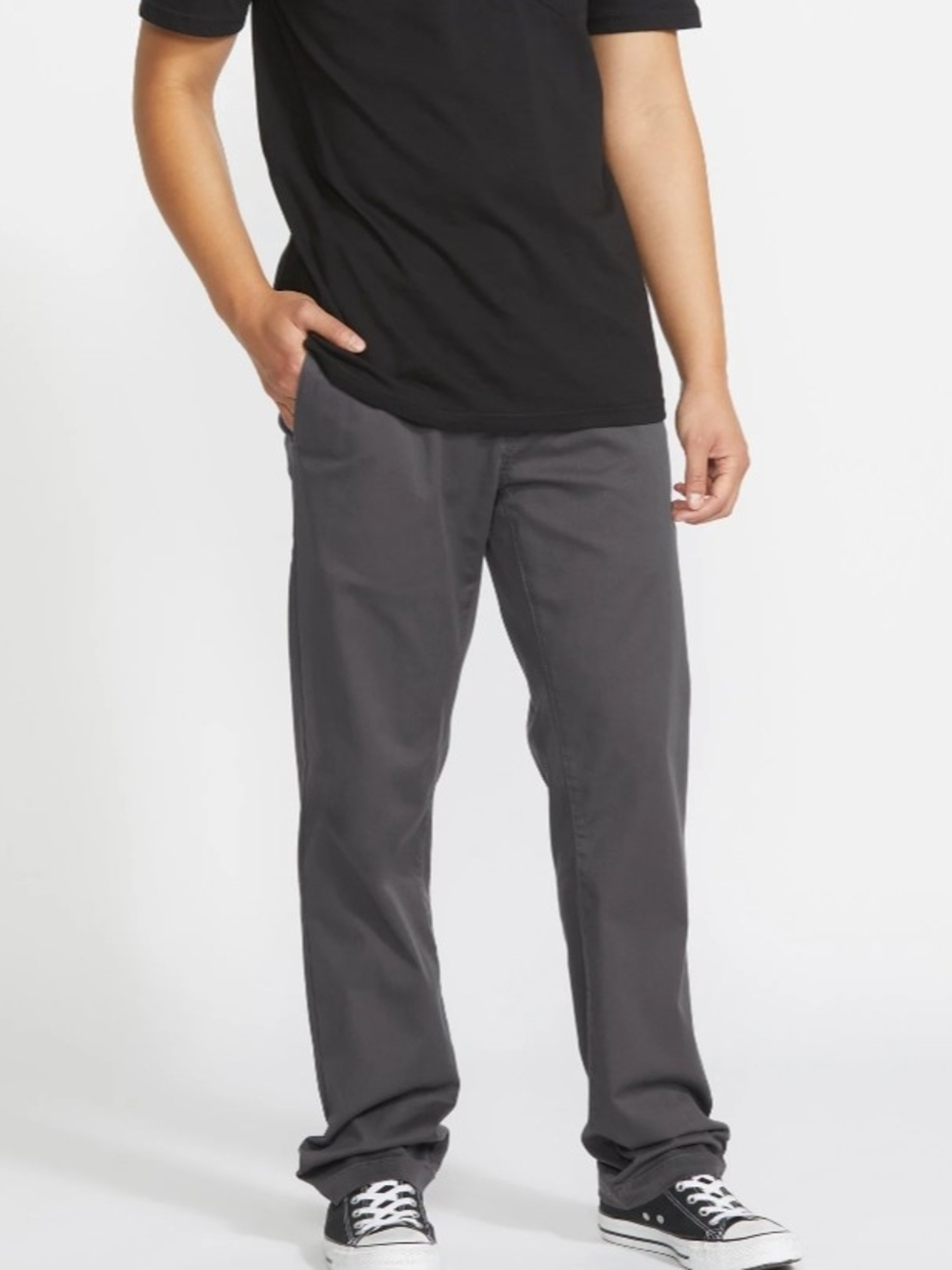 Volcom Frickin Modern Stretch Men's Straight Fit Charcoal Gray Pants Size 28x 32